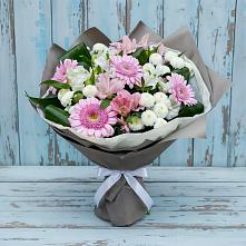 Букет цветов из:  Герберы, Альстромерии и Хризантемы в Балее
