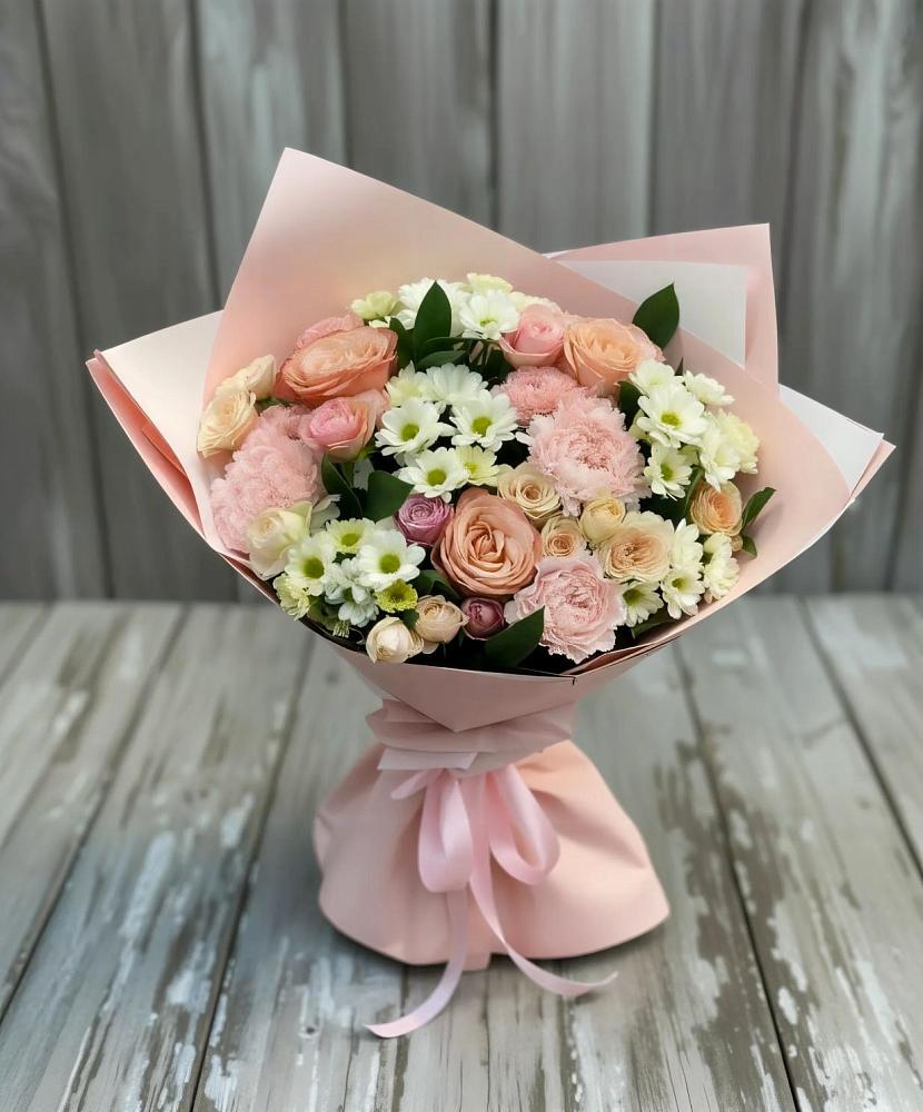 Букет цветов из: Гвоздики, Розы и Хризантемы в Балее