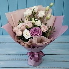 Букет цветов из:  Розы и Лизиантусы в Балее
