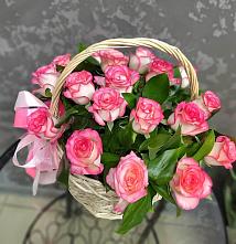 Цветочная композиция из Розы в корзине #REPLACE_PRED# Балее