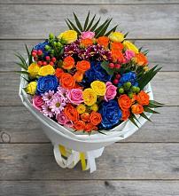 Букет цветов из:  Розы и Хризантемы в Балее