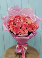 Букет 15 Розовых роз Равель в Балее