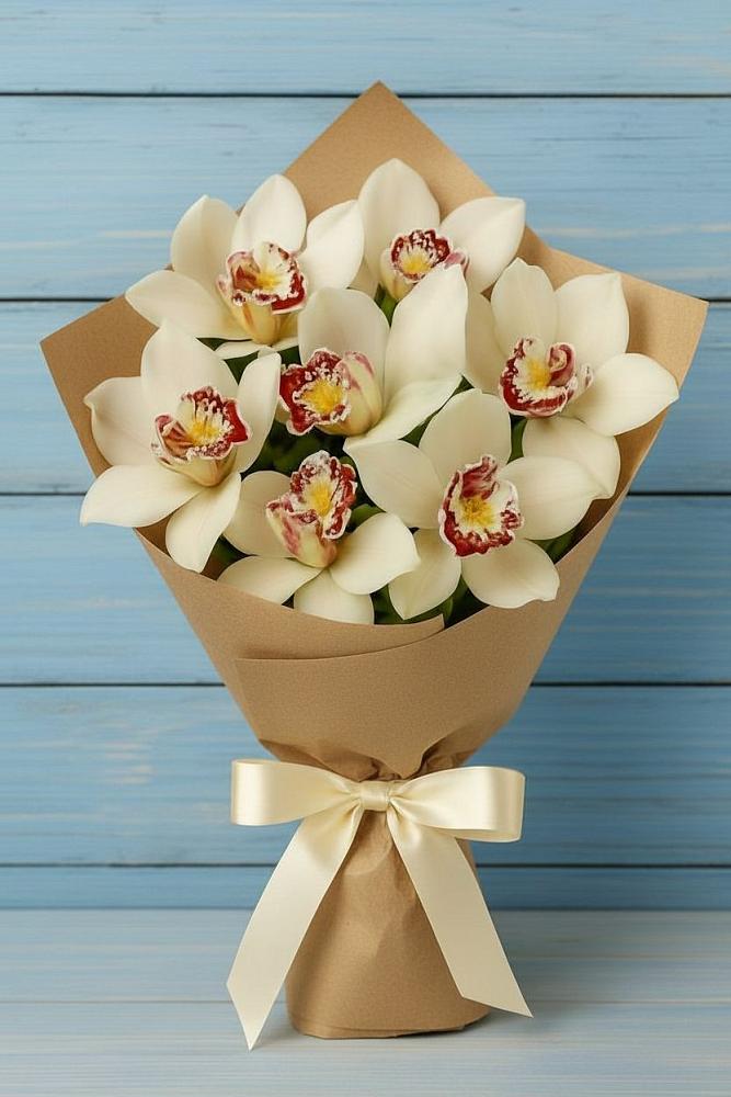 Букет цветов из: Орхидеи и Розы в Балее